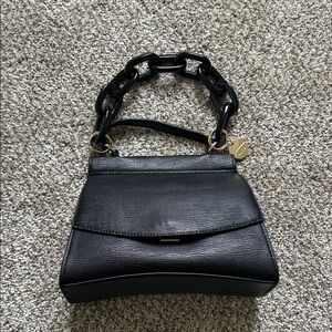 Black Handbag with Chain Strap